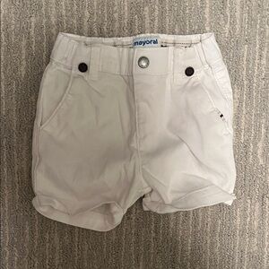 Mayoral Baby Girl white shorts 12M spring summer outfits